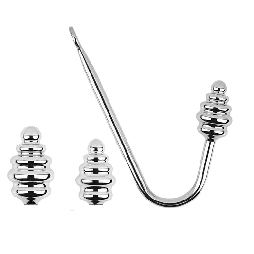 GreatBenefit 8826 Set Ribbed Hook Anal Screw-in 1110